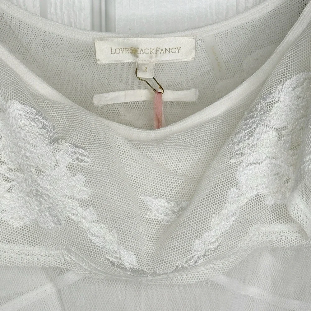 NWT LOVESHACKFANCY Avianna Antique Gown White Size 2 Silk - Picture 8 of 15